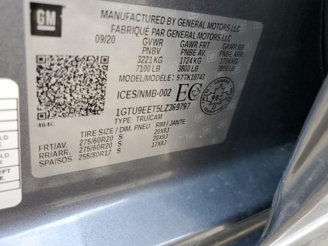 2020 GMC SIERRA K15 - 1GTU9EET5LZ369797