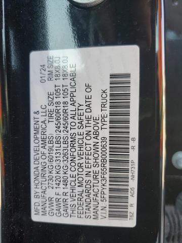 2024 HONDA RIDGELINE TRAIL SPORT 5FPYK3F65RB000639