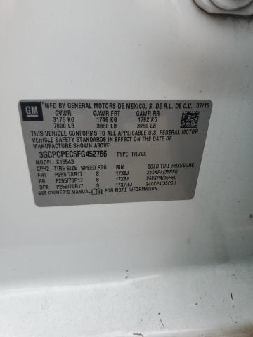 2015 CHEVROLET SILVERADO C1500 3GCPCPEC6FG452766