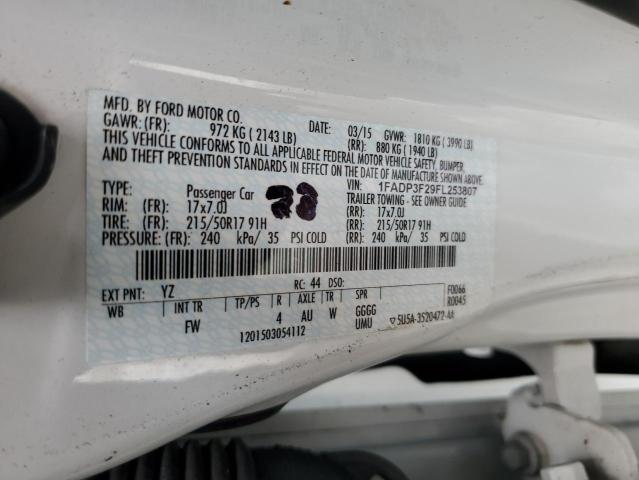 2015 FORD FOCUS SE 1FADP3F29FL253807