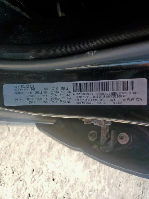 2019 RAM 1500 LONGH 1C6SRFKT6KN887481