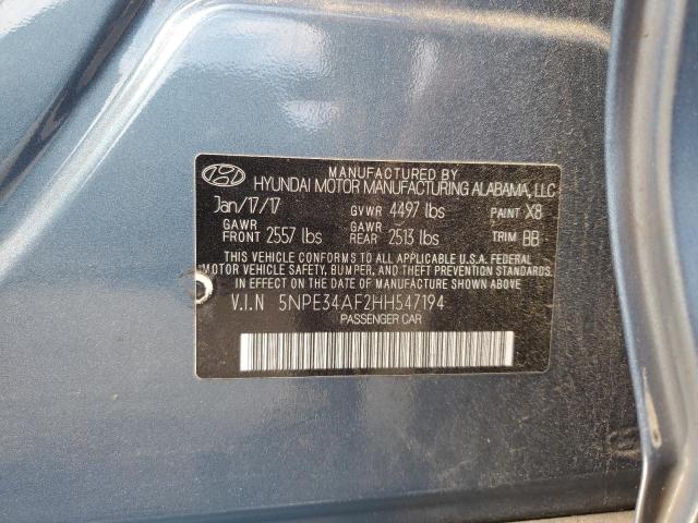2017 HYUNDAI SONATA SPO 5NPE34AF2HH547194