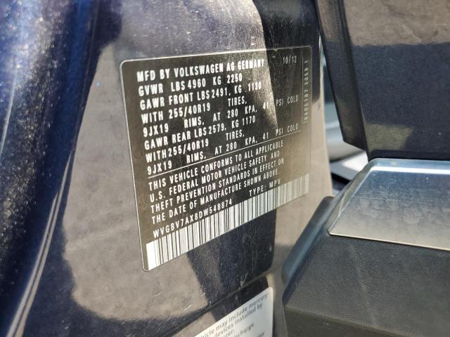 2013 VOLKSWAGEN TIGUAN S - WVGBV7AX8DW548874