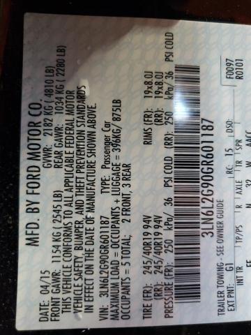 2016 LINCOLN MKZ 3LN6L2G90GR601187
