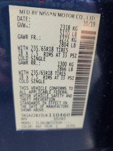 2020 NISSAN MURANO SV 5N1AZ2BJ3LN110460