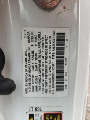 2013 HONDA CIVIC EXL - 2HGFG3B00DH503647