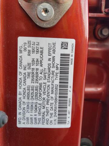 2019 HONDA CR-V EX 2HKRW1H58KH505852