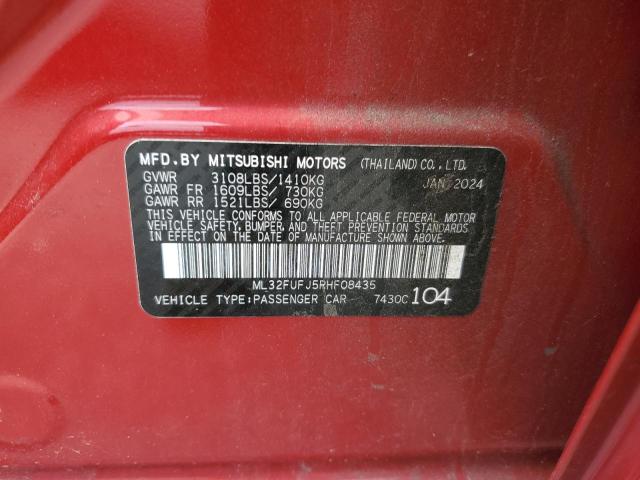 2024 MITSUBISHI MIRAGE G4 ES ML32FUFJ5RHF08435