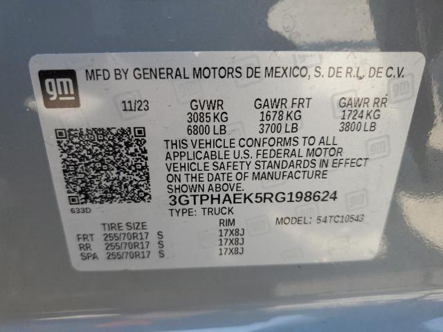 2024 GMC SIERRA C15 - 3GTPHAEK5RG198624