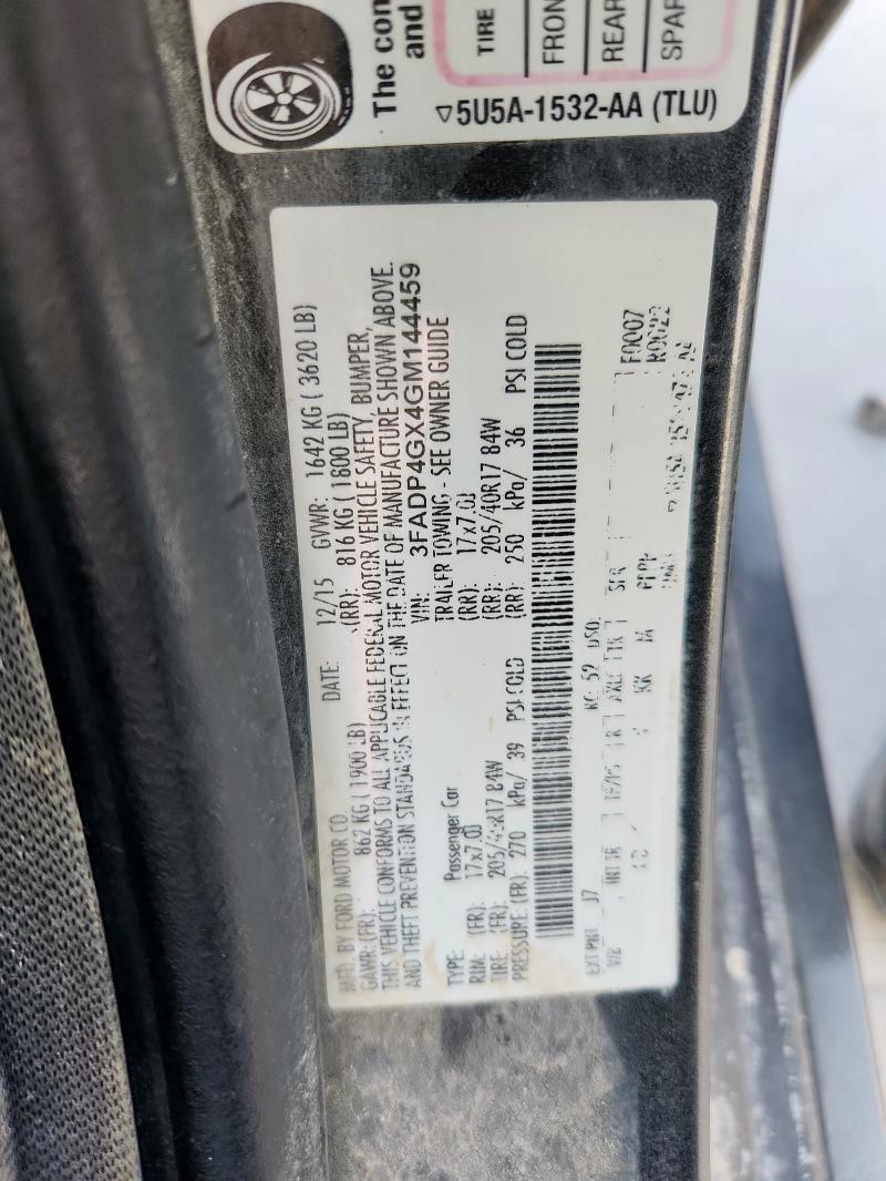 2016 FORD FIESTA ST 3FADP4GX4GM144459