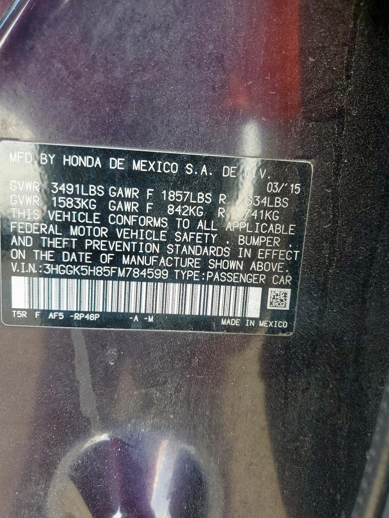 2015 HONDA FIT EX 3HGGK5H85FM784599