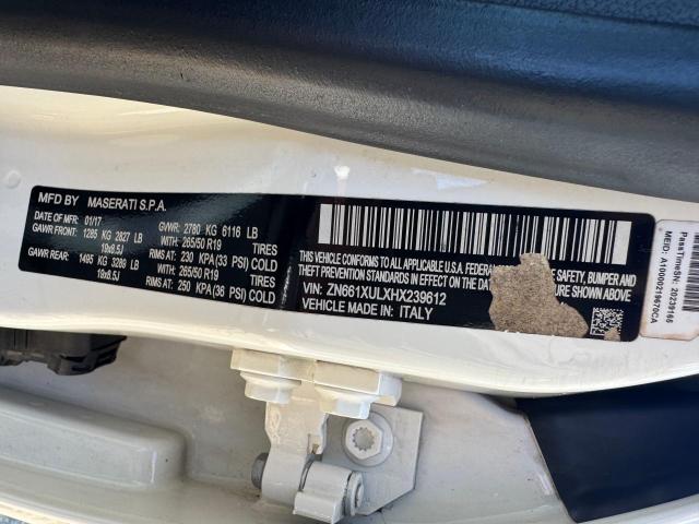 2017 MASERATI LEVANTE LU ZN661XULXHX239612
