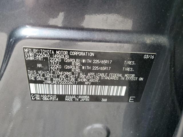 2016 TOYOTA RAV4 HV XL JTMRJREV2GD026017