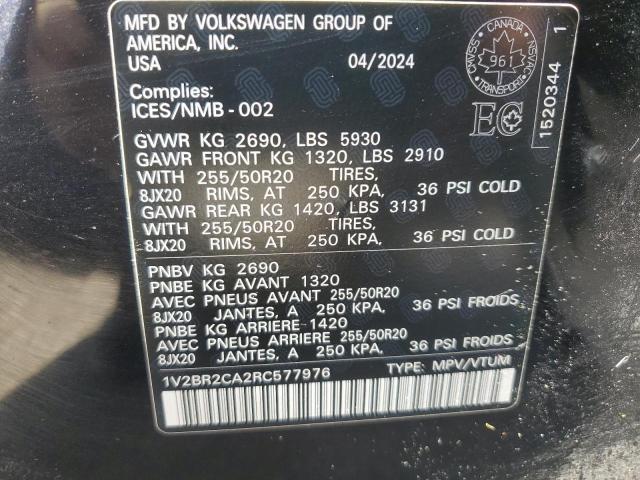2024 VOLKSWAGEN ATLAS SEL 1V2BR2CA2RC577976