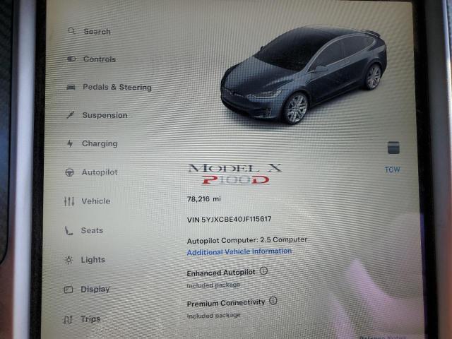 2018 TESLA MODEL X 5YJXCBE40JF115617