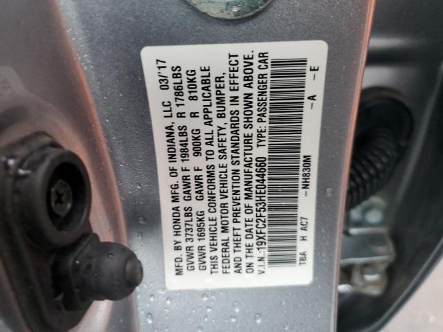 2017 HONDA CIVIC LX 19XFC2F53HE044660