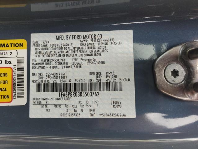 2024 FORD MUSTANG DA 1FA6P8R03R5503762