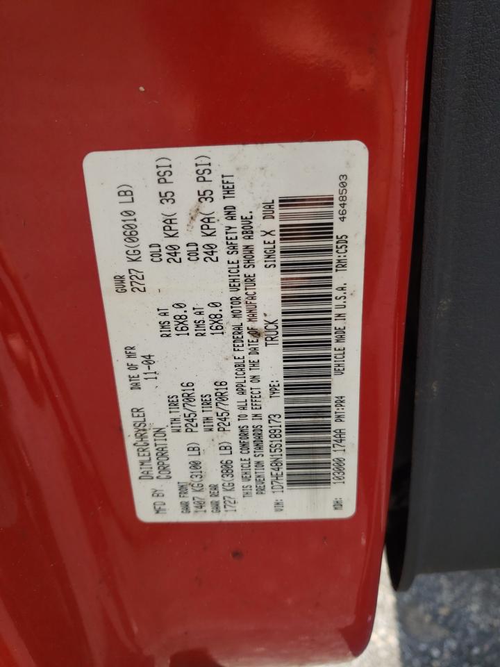 Lot #3242596570 2005 DODGE DAKOTA QUA