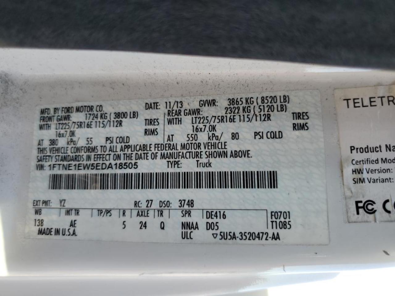 FORD ECONOLINE E150 VAN