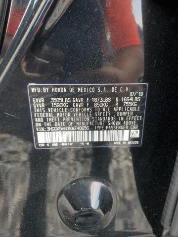 2019 HONDA FIT SPORT 3HGGK5H61KM740656