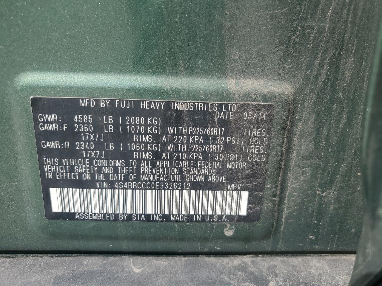 SUBARU OUTBACK 2.5I PREMIUM