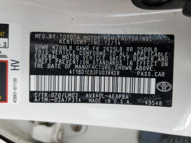 2015 TOYOTA AVALON HYB 4T1BD1EB3FU038428