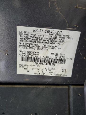 2013 FORD TAURUS SEL - 1FAHP2E87DG118395