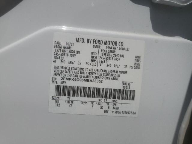 2021 FORD EDGE SE 2FMPK4G96MBA23352