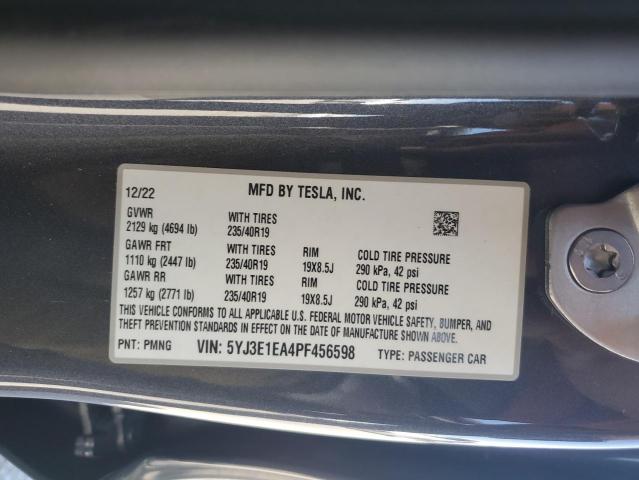 2023 TESLA MODEL 3 5YJ3E1EA4PF456598