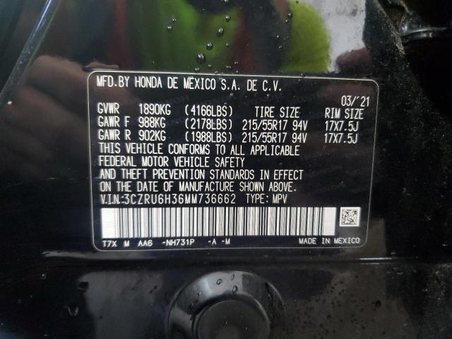 2021 HONDA HR-V LX 3CZRU6H36MM736662