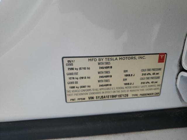 2017 TESLA MODEL S - 5YJSA1E19HF197129
