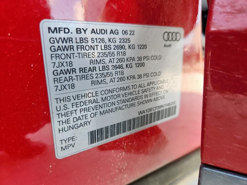 2022 AUDI Q3 PREMIUM S LINE 45 WA1DECF39N1145202