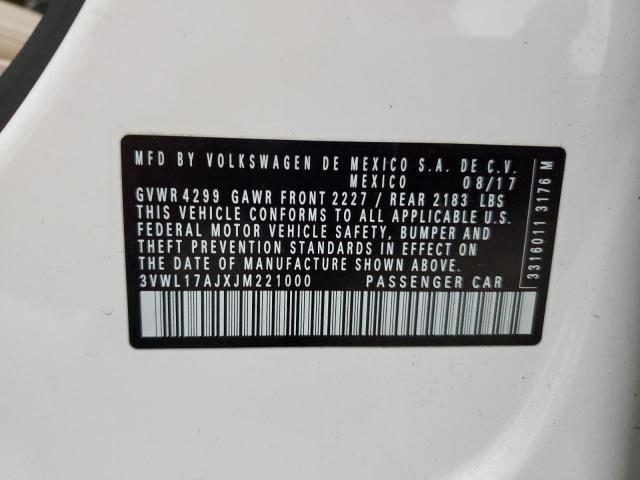 2018 VOLKSWAGEN JETTA SEL - 3VWL17AJXJM221000