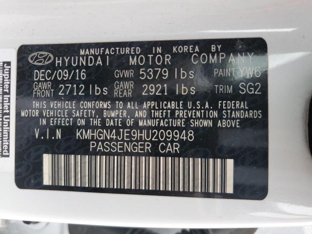 2017 GENESIS G80 BASE KMHGN4JE9HU209948