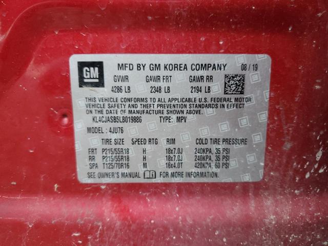 2020 BUICK ENCORE PRE KL4CJASB5LB019886