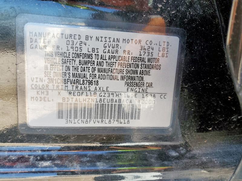 2024 NISSAN VERSA SR 3N1CN8FV4RL879618