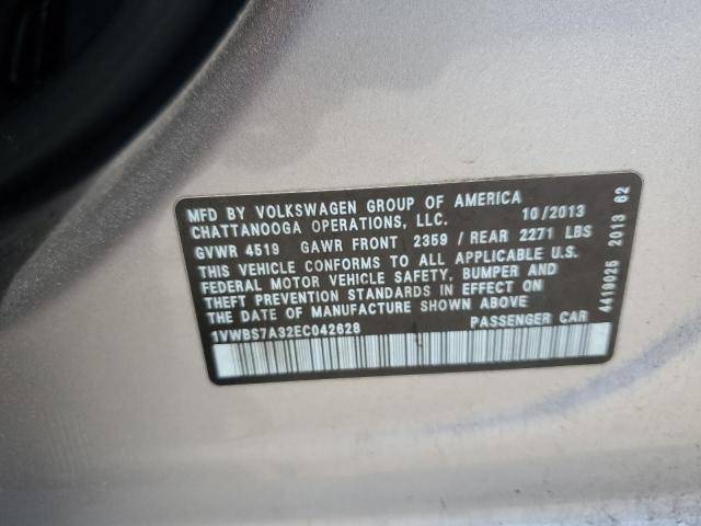 2014 VOLKSWAGEN PASSAT SE #3221150980