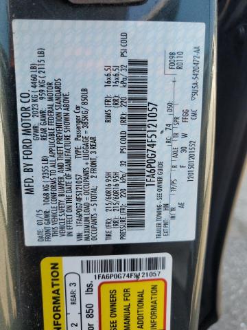 2015 FORD FUSION S 1FA6P0G74F5121057