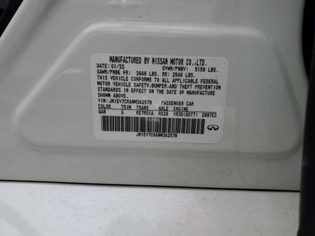 2022 INFINITI Q50 SENSORY JN1EV7CR4NM342578