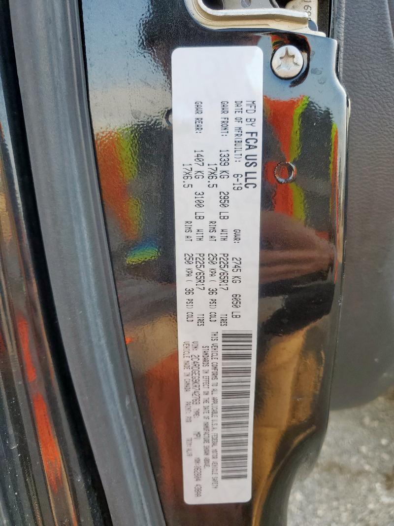 2019 DODGE GRAND CARAVAN GT 2C4RDGEG9KR742769