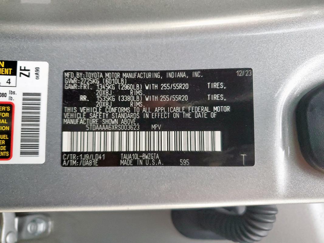 2024 LEXUS TX 350 BAS 5TDAAAA6XRS003623