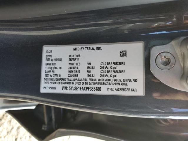 2023 TESLA MODEL 3 5YJ3E1EAXPF385486