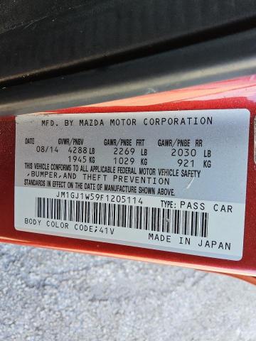2015 MAZDA 6 GRAND TOURING JM1GJ1W59F1205114