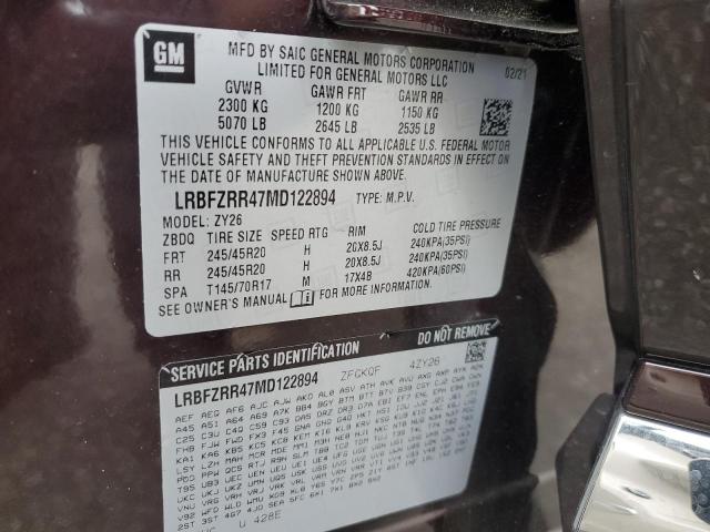 2021 BUICK ENVISION A LRBFZRR47MD122894
