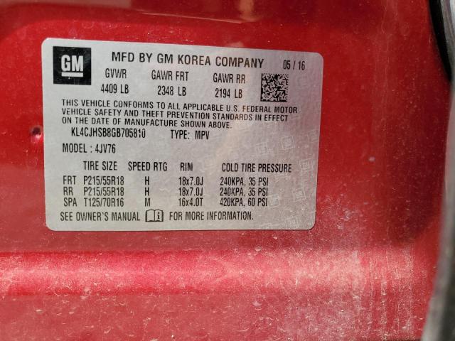 2016 BUICK ENCORE PRE KL4CJHSB8GB705810