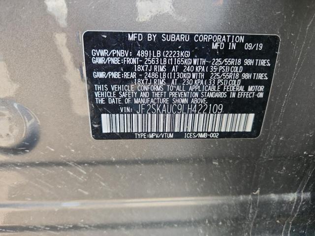 2020 SUBARU FORESTER L JF2SKAUC9LH422109