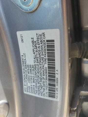 2021 HONDA ACCORD SPORT 1HGCV1F39MA086853