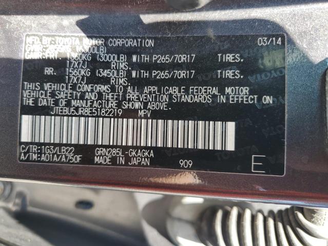 2014 TOYT 4RUNNER SR5 - JTEBU5JR8E5182219