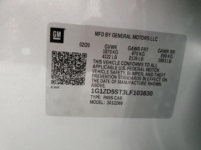 2020 CHEVROLET MALIBU LT 1G1ZD5ST3LF103830