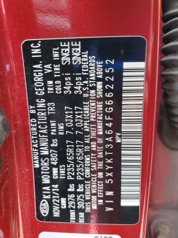 2015 KIA SORENTO LX 5XYKT3A64FG662252